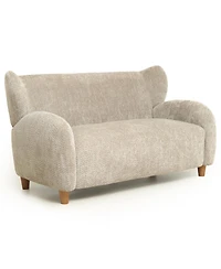 Streamdale Furniture Nordic 58" Chenille Loveseat Sofa Chair with Curved Backrest