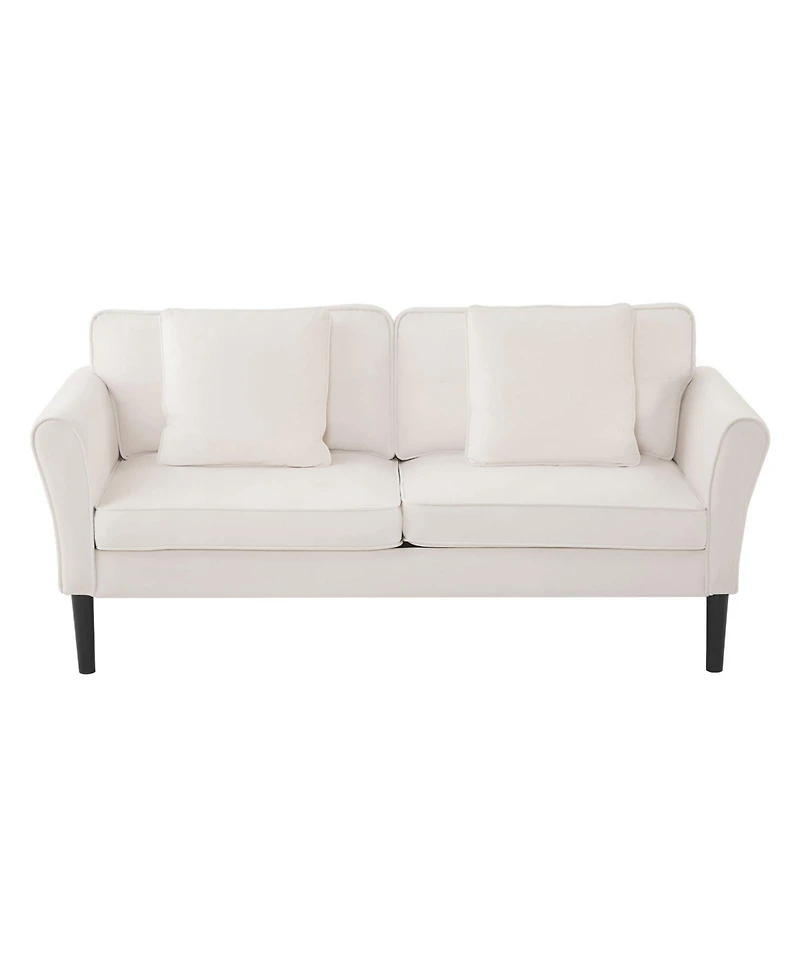 Slickblue Modern 2 Seat Velvet Loveseat Sofa with Soft Cushions and Spring Support for Small Spaces