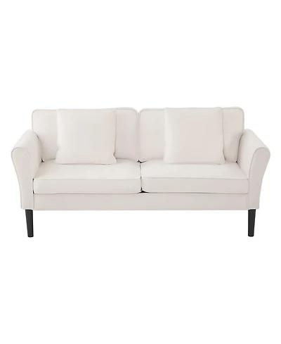 Slickblue Modern 2 Seat Velvet Loveseat Sofa with Soft Cushions and Spring Support for Small Spaces