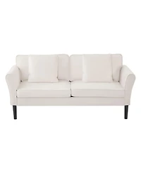 Slickblue Modern 2 Seat Velvet Loveseat Sofa with Soft Cushions and Spring Support for Small Spaces