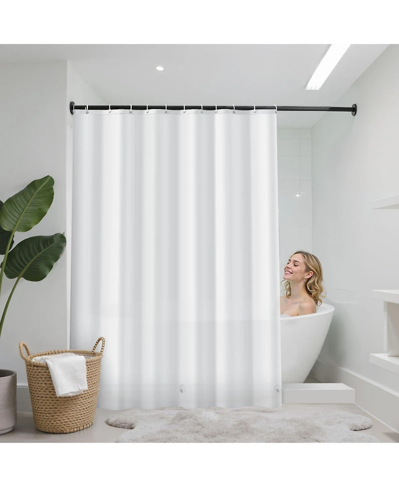 Slickblue 2 Pack Peva Shower Curtain Liners with 3 Magnets
