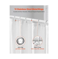 Slickblue Machine Washable Shower Curtain with Water Repellent Fabric