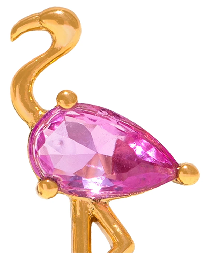 Girls Crew Crystal Flamingo Stud Earrings