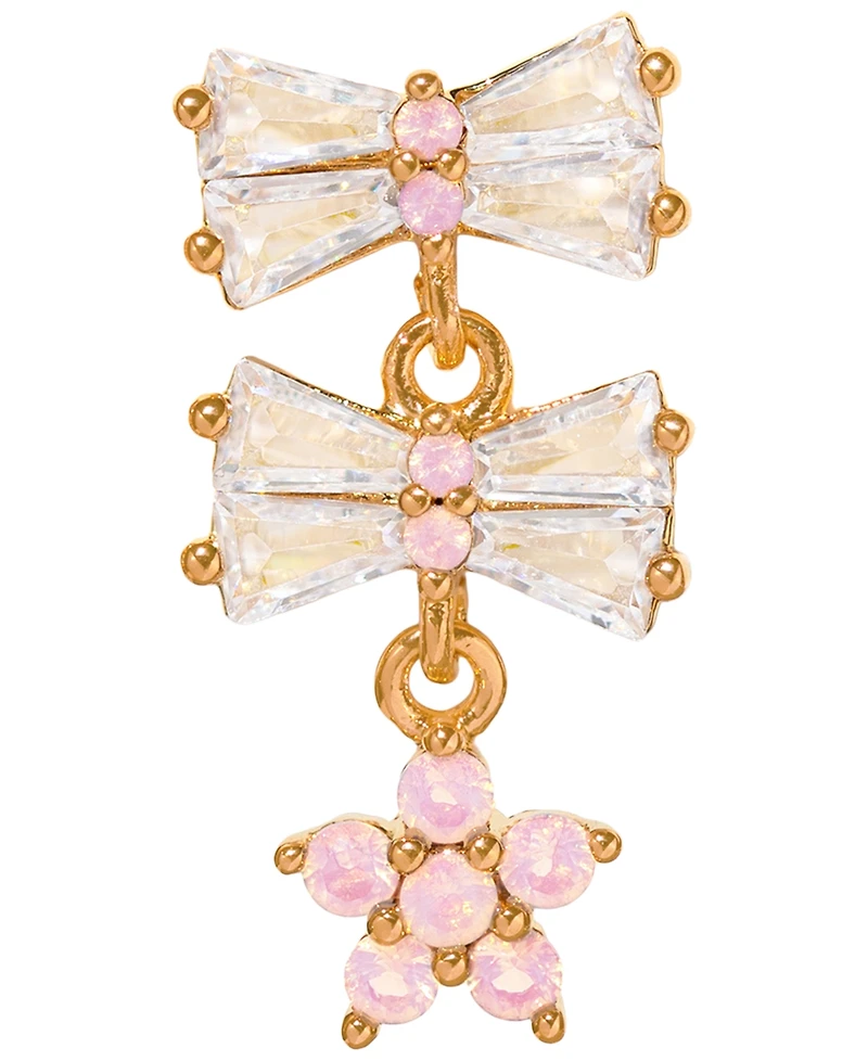 Girls Crew Crystal Little Blushing Bows Earrings
