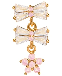 Girls Crew Crystal Little Blushing Bows Earrings