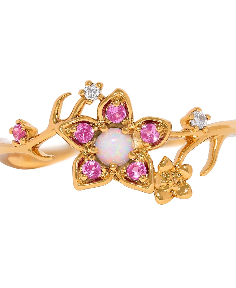 Girls Crew Crystal Disney Princess Mulan Flower Ring