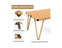 Boyel Living Folding Camping Table Picnic with Storage Bag and Waterproof Desktop