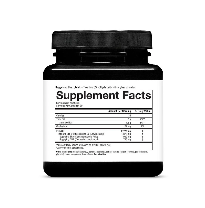 Youtheory High Potentcy Omega-3 Fish Oil, 60 Soft Gels 30 Day Supply