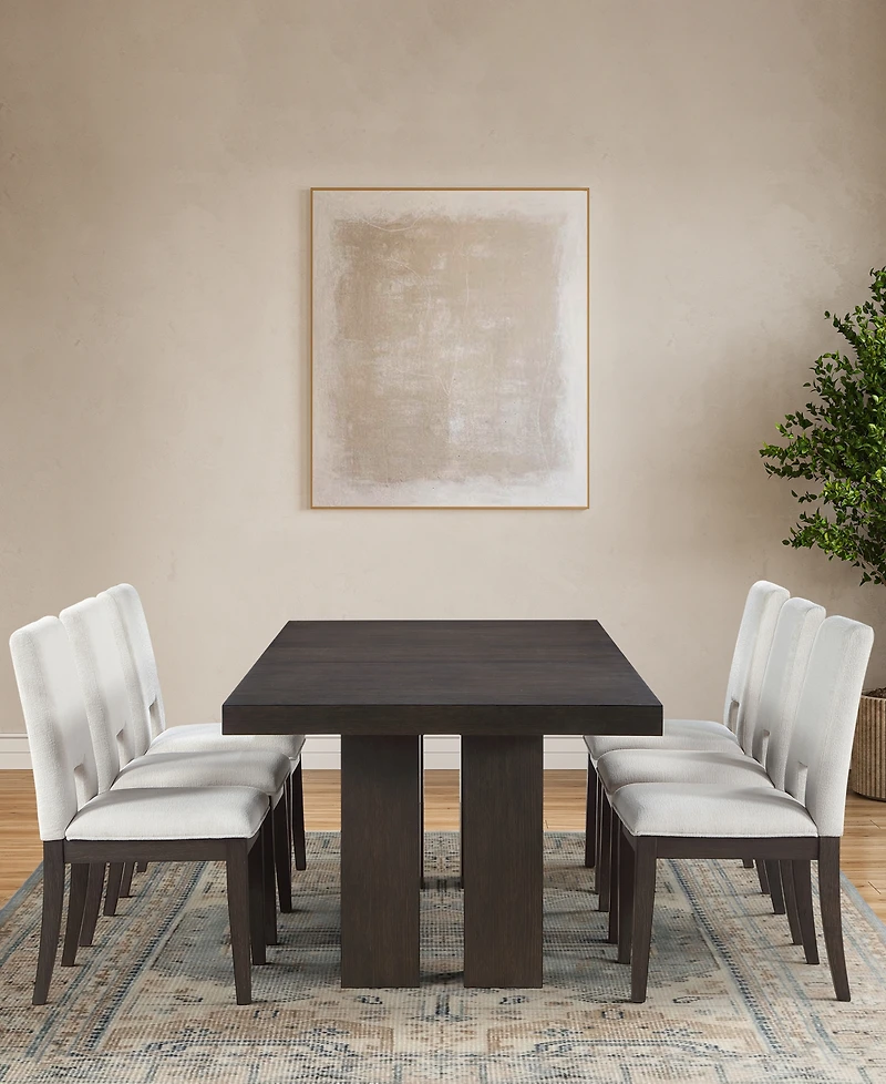 7-Piece Summit Square Dining Set (1 Tabel & 6 Side Chairs), Macy's Exclusive