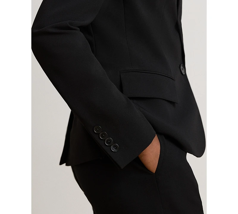 Lauren Ralph Women's City Crepe Slim-Fit Single-Button Stretch Blazer