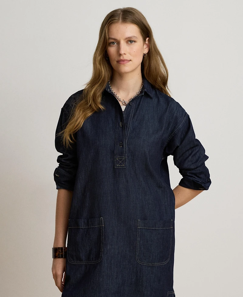 Lauren Ralph Women's Relaxed-Fit Denim Shirtdress