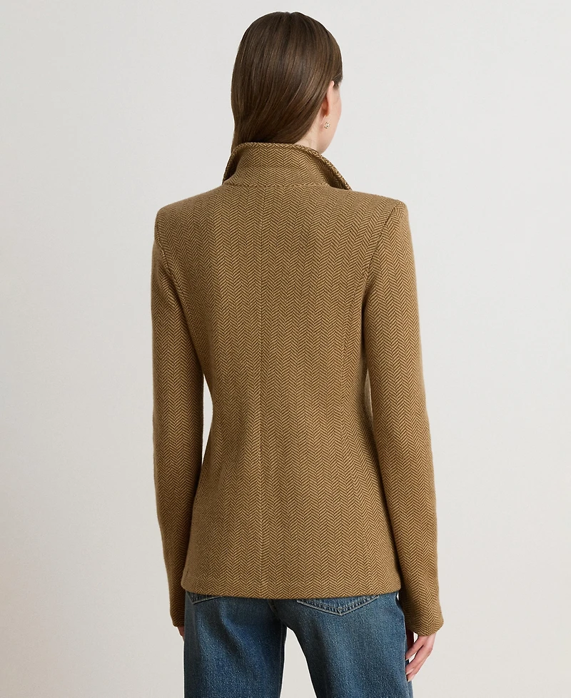 Lauren Ralph Women's Herringbone Sweater Blazer