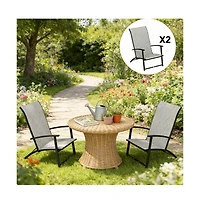 Mountaintop A set of 2 outdoor dining chairs, armchair, folding chair, terrace chair, camping chair, garden chair