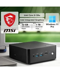 Msi Cubi Nuc 1M Intel Core 5 120U 8GB DDR5 512GB Ssd Windows 11 Pro