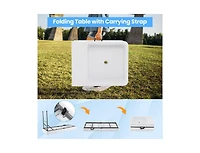 Boyel Living 5 Ft Folding Ice Cooler Table with Double Sinks for Camping Party Picnic Wedding