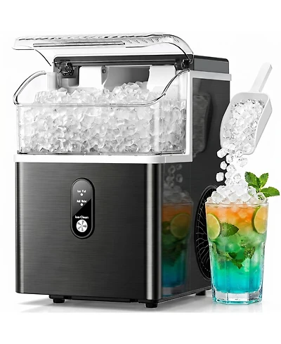 Cowsar Countertop Nugget Ice Maker 35 Lbs Per Day Self Cleaning