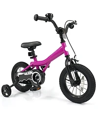 Hongge 12-Inch Kids Bike with Removable Training Wheels Enclosed Chain Guard and Bell Ages 3-4