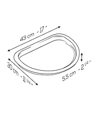 Peugeot Grill to Table Half-Moon Ceramic Plancha, 17"