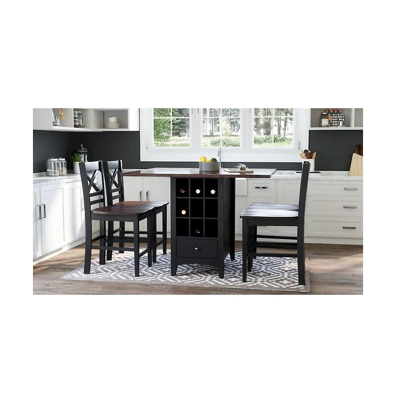 Jofran Asbury Park Solid Acacia Farmhouse X Back Stool (Set of 2