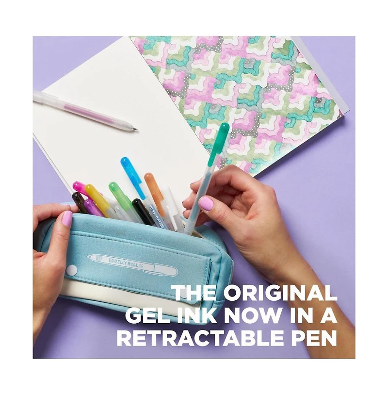 Sakura Gelly Roll Retractable 25 Piece Gift Set: 24 Pens + 1 Pen Case