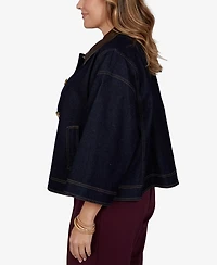 Ruby Rd. Plus Stretch 3/4-Sleeve Denim Jacket