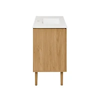 Swiss Madison Bron 36" Freestanding Bathroom Vanity in Golden Oak with Sink Top