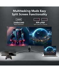 Z-edge UG34I 34" Ips Wqhd 3440x1440 165Hz Curved Gaming Monitor