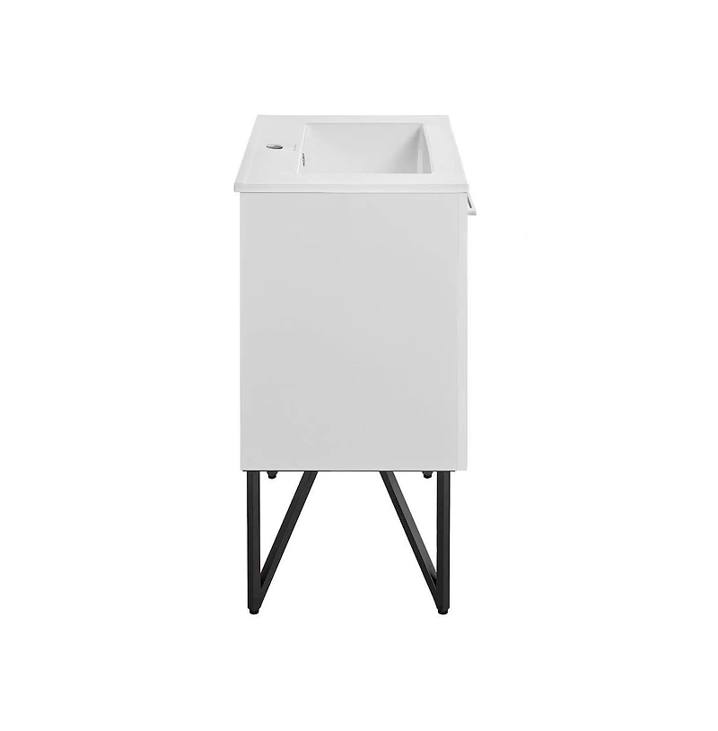 Swiss Madison Annecy 24"; Freestanding Bathroom Vanity in White with Sink Top