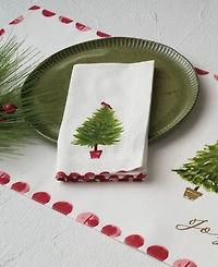 Tableau Holiday Tree-Bird Napkins, Set of 4