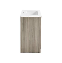 Swiss Madison Burdon 24" Freestanding Bathroom Vanity in Weathered Oak with Sink Top