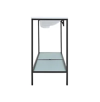 Swiss Madison 72 Double, Freestanding, Open Shelf, Matte Black Metal Frame Bathroom Vanity