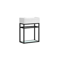 Swiss Madison Pierre 19.5 Single, Metal Frame, Open Shelf, Bathroom Vanity