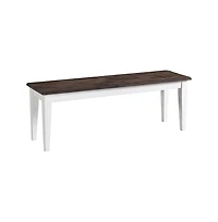 Intercon Bench, Backless w/Wood Seat in Gray & White