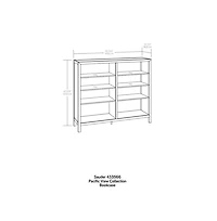 Sauder Pacific View Bookcase, Prime Oak finish