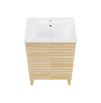 Swiss Madison Cascade 24" Bathroom Vanity in Natural Oak