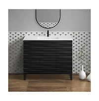 Swiss Madison Cascade 36" Bathroom Vanity in Black