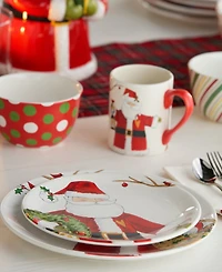 Certified International Santa Delight Dessert Plates, Set of 4