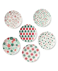 Certified International Holiday Spruce Salad Plates, Set of 6