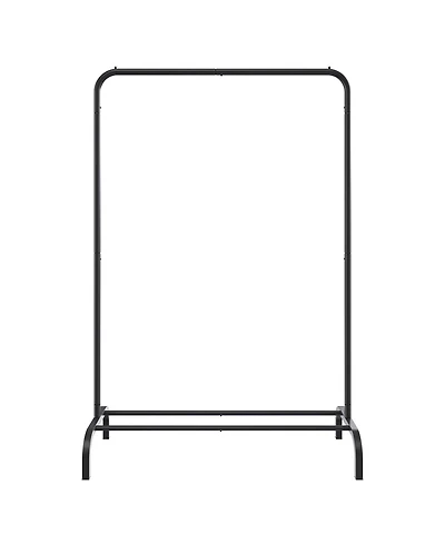 Slickblue Freestanding Clothing Rack with Hanging Rod and Storage Shelf for Bedroom and Laundry Room