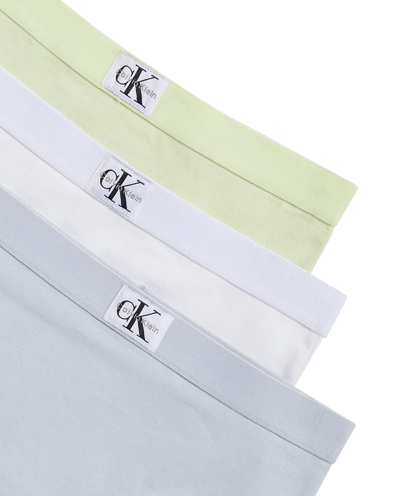 Calvin Klein Girls' 6-16 Seven Cotton Span Monologo Underwear, 3-Pack