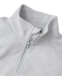 Lands' End Boys Quarter Zip Slub Sweater