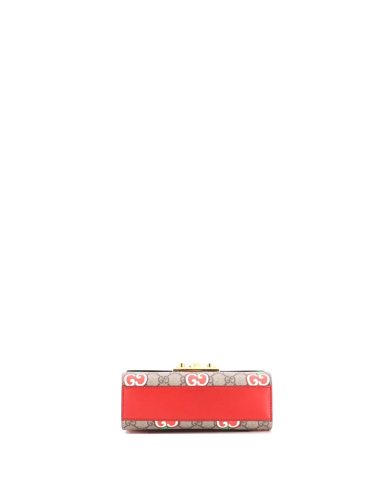 Pre-Owned Gucci Small Padlock Shoulder Bag Printed Gg Coated Canvas