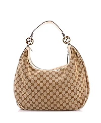 Pre-Owned Gucci Large Twins Hobo Gg Canvas