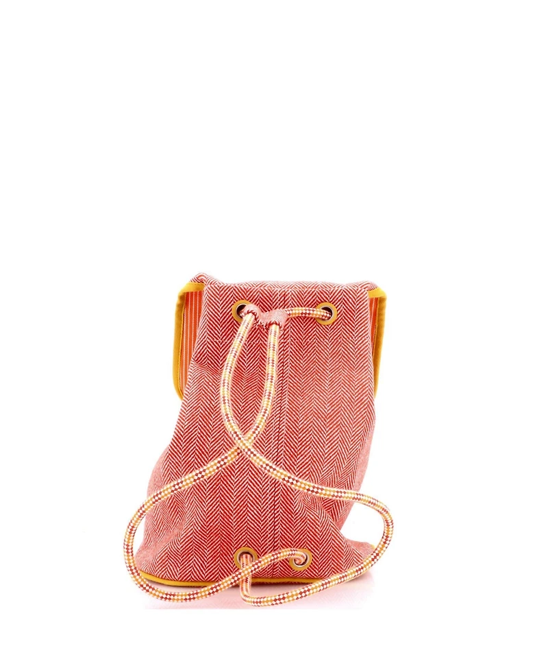 Pre-Owned Hermes Les Cabanes Backpack Embroidered Toile