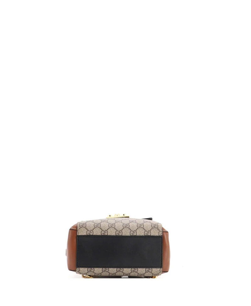 Pre-Owned Gucci Mini Padlock Backpack Gg Coated Canvas and Leather