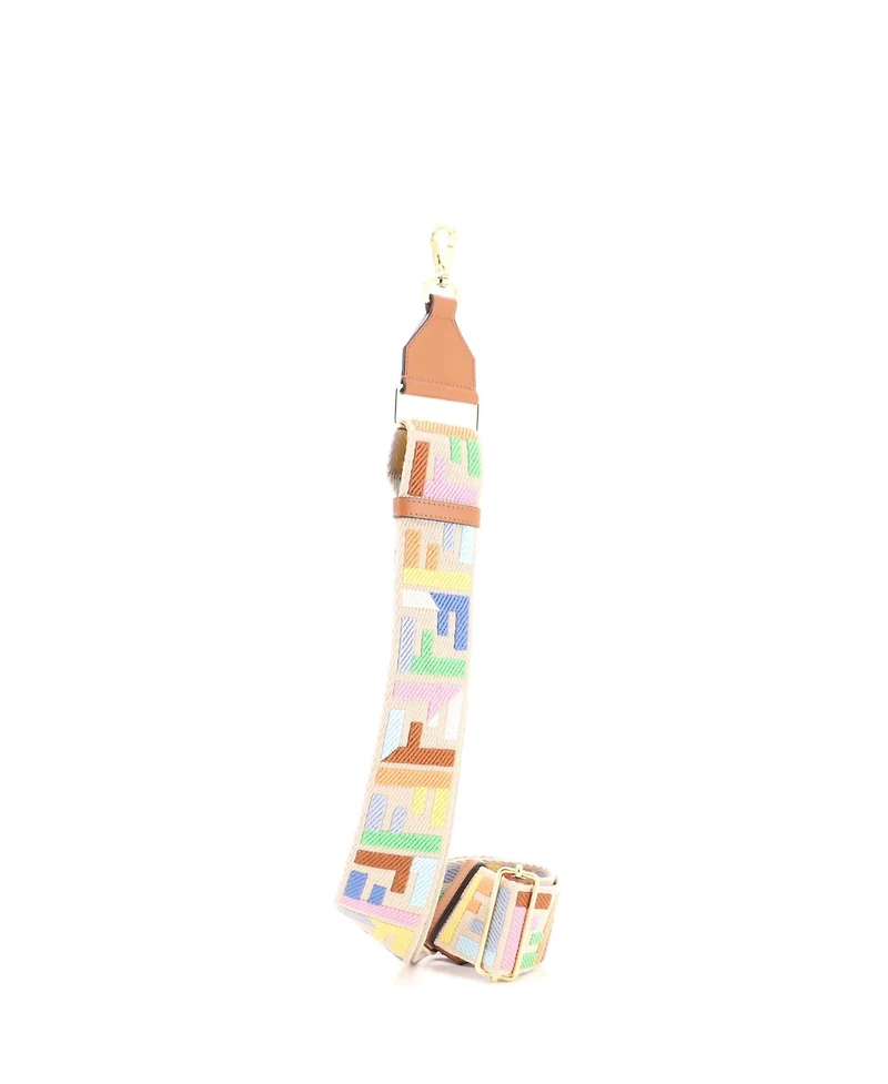 Pre-Owned Fendi Strap You Shoulder Strap Multicolor Zucca Canvas with Leather