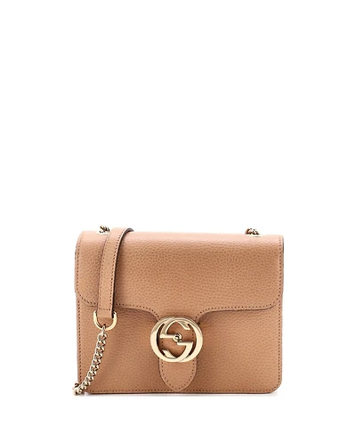 Pre-Owned Gucci Small Interlocking Shoulder Bag Leather