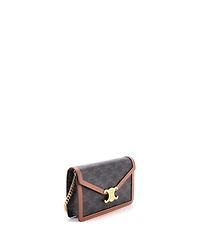 Pre-Owned Celine Margo Triomphe Wallet on Chain Triomphe Coated Canvas