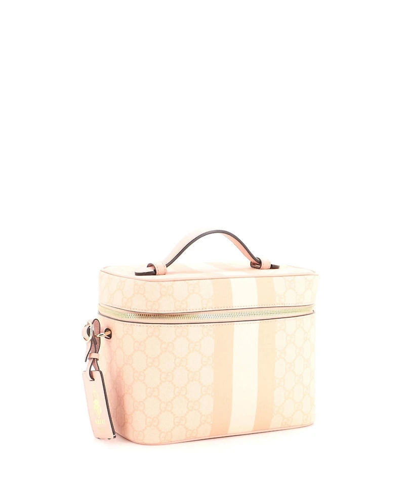 Pre-Owned Gucci Medium Savoy Beauty Case Gg Coated Canvas with Leather