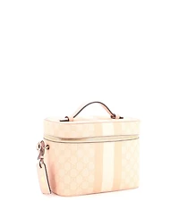 Pre-Owned Gucci Medium Savoy Beauty Case Gg Coated Canvas with Leather